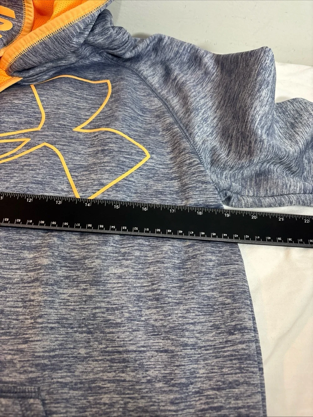 Under Armour Kids' blue & Yellow Logo Hoodie. 1251